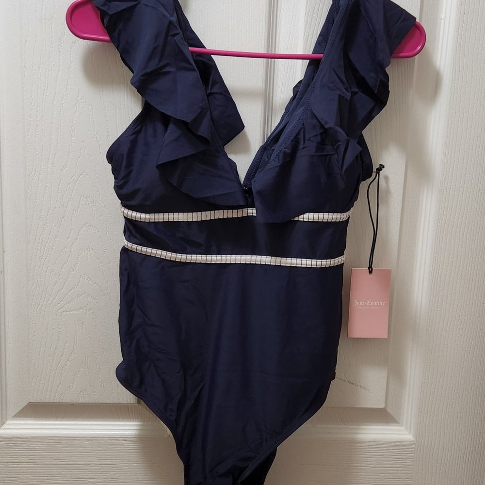 Juicy Couture Ruffle Bathing Suit Women's Sz Medium
